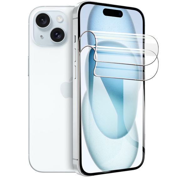 2x Folia Hydrożelowa do iPhone 15, ERBORD Hydrogel Foil