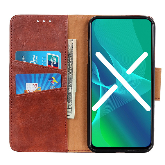 Skórzane Etui Wallet do Xiaomi Redmi Note 11/11S, Brown