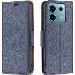 Etui z klapką do Xiaomi Redmi Note 13 Pro 5G, Wallet Litchi Leather, granatowe