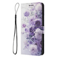 Etui portfelowe do Honor 400 Lite – fioletowa róża