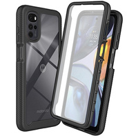 Etui do Motorola Moto G22, Shockproof, z folią, czarne