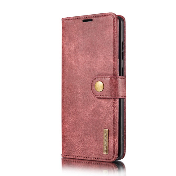 DG.MING Skórzane Etui 2in1 Wallet Case do Samsung Galaxy S20 FE - Wine Red