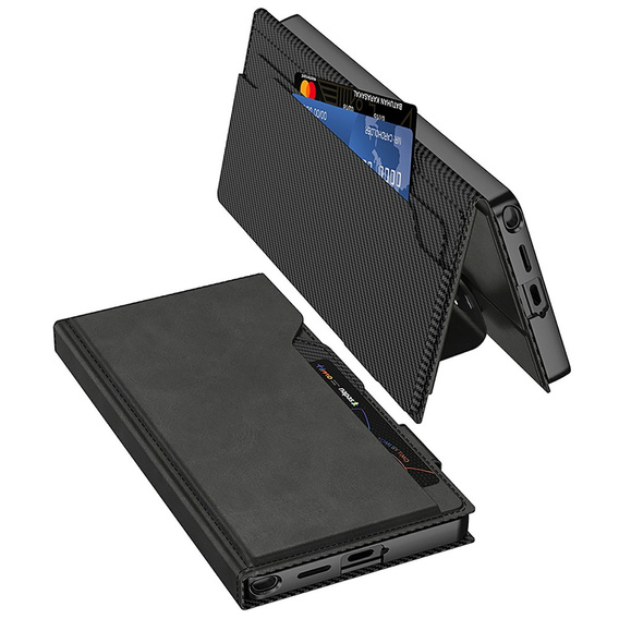 Etui z klapką do Samsung Galaxy S26 Ultra, GKK Card Slot Wallet, czarne