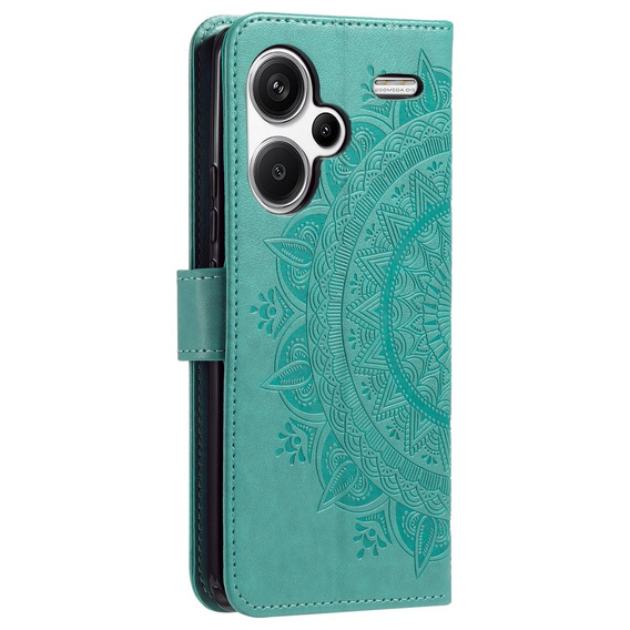 Etui z klapką do Xiaomi Redmi Note 13 Pro+, Mandala, zielone