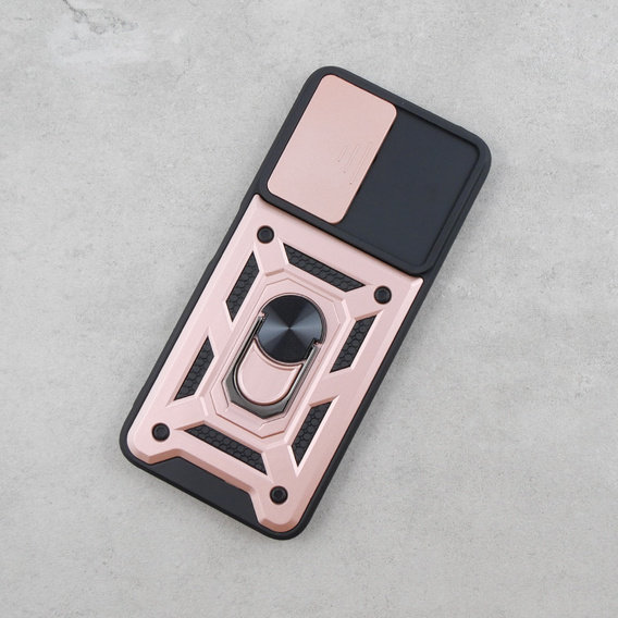 Etui pancerne do Xiaomi Redmi 12, CamShield Slide, różowe rose gold