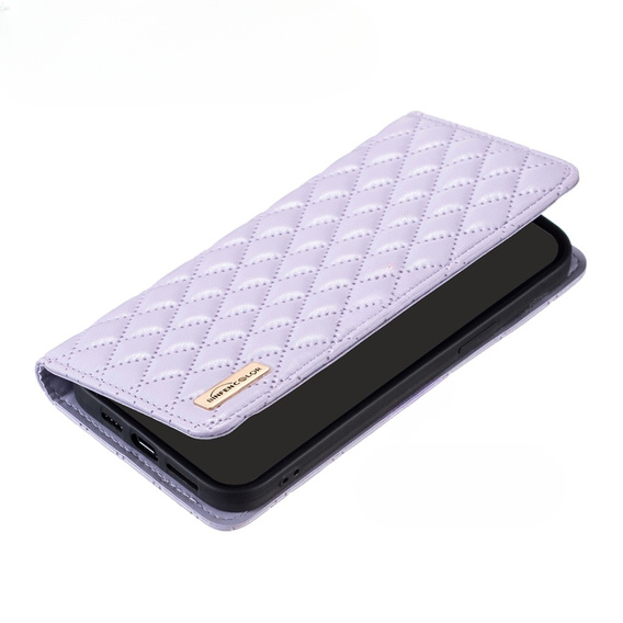 Etui z klapką do Samsung Galaxy A34 5G, Wallet, BINFEN COLOR, fioletowe