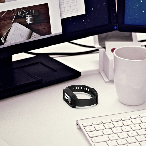 3x Pasek Silikonowy do Xiaomi Smart Band 9 Active / Xiaomi Redmi Band 3, Czarny, Granatowy, Zielony