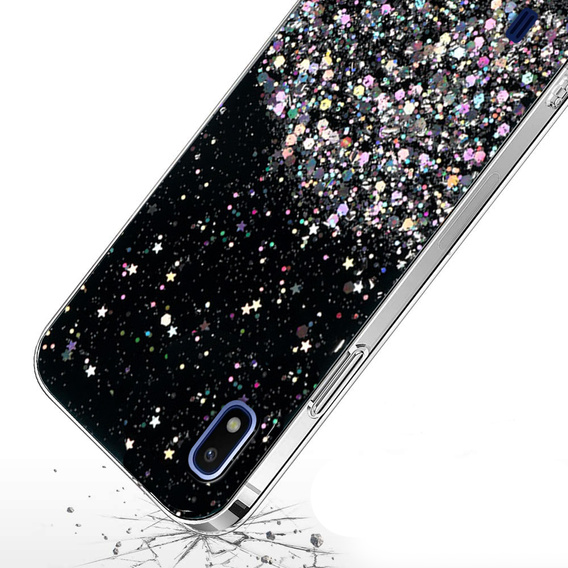 Etui do Samsung Galaxy A10, Glittery, czarne