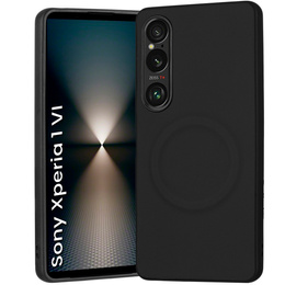 Etui do Sony Xperia 1 VI, Leather Hybrid MagSafe, czarne