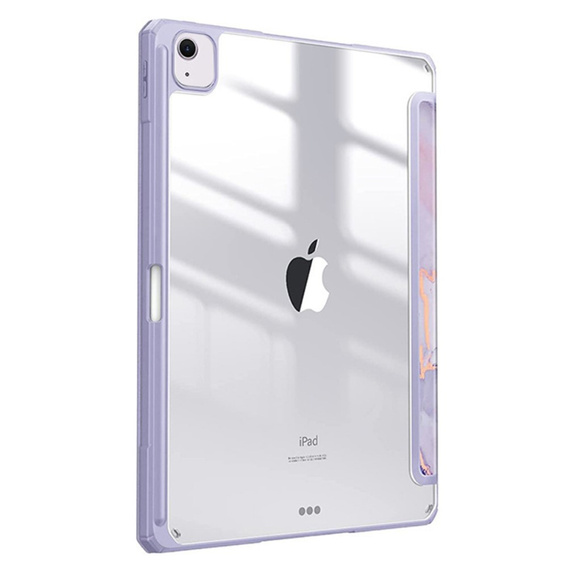 Etui do iPad Air 11" 2024 (6 gen.), Smartcase Hybrid, z miejscem na rysik, Marble fioletowe