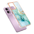 Etui ochronne do Motorola Moto G24 / G24 Power / G04, Marble Slim Case, zielone