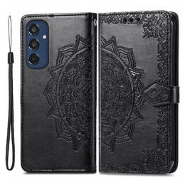 Etui z klapką do Samsung Galaxy M35, Mandala, czarne