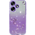 Etui do Infinix Hot 30, Glitter Flower, fioletowe