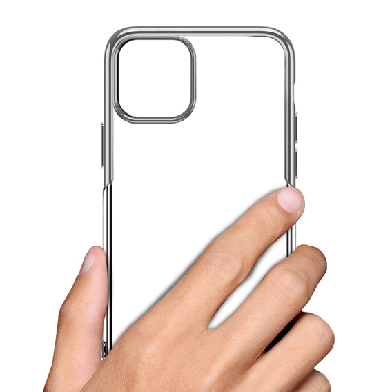 Etui Electroplated Frame do iPhone 13 Pro - Silver