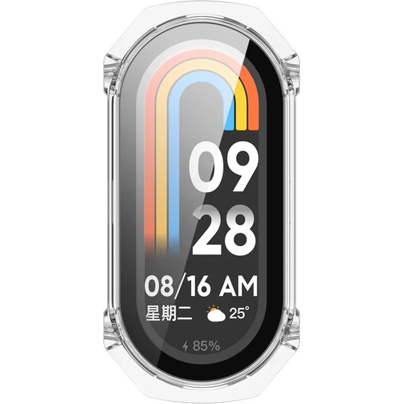 2w1 Etui + Szkło Hartowane do Xiaomi Smart Band 10 / 9 / 8, Przezroczyste