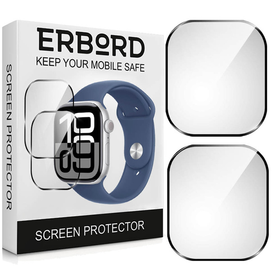 2x Szkło Hybrydowe ERBORD do Apple Watch 10/11 42mm