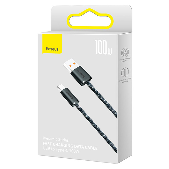 Baseus kabel Dynamic Series USB-A USB-C 1 m 100 W - Szary