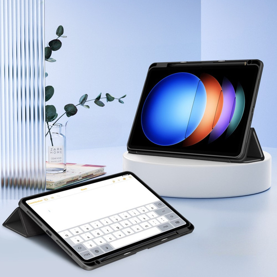 Etui do Xiaomi Pad 6S Pro 12.4, Smartcase Hybrid, z miejscem na rysik, czarne