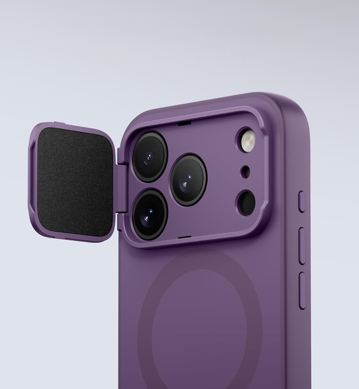 Etui do iPhone 17 Pro, Suritch Shockproof, do MagSafe – fioletowe