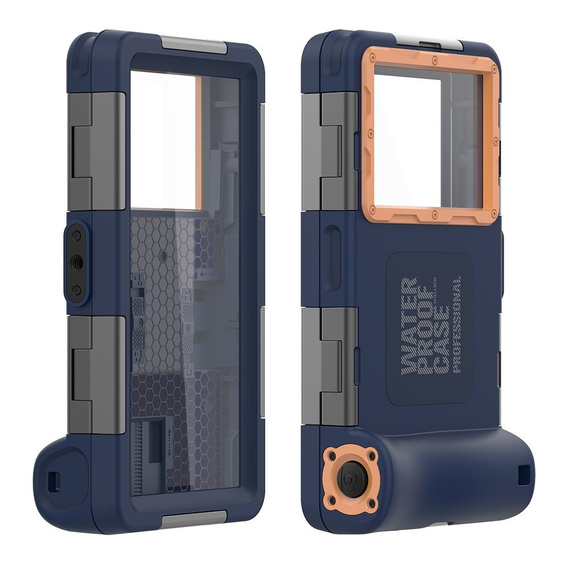 SHELLBOX I Uniwersalne Etui Wodoodporne na telefon, Dark Blue/Grey