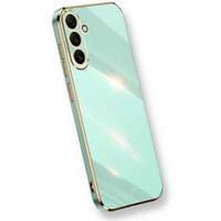 Etui do Samsung Galaxy A25 5G, Glamour CamShield, miętowe + szkło 9H