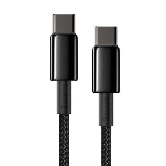 Baseus Tungsten kabel USB-C na USB-C 2 m 100 W - Czarny