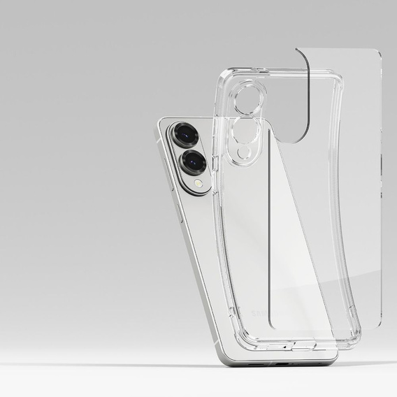 Etui Ringke Fusion do Samsung Galaxy S25 Edge – Clear + Szkło Hartowane 9H