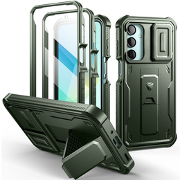 Etui pancerne do Samsung Galaxy A16, Dexnor Full Body (Two Frames), zielone