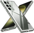 Etui do Samsung Galaxy S23 Ultra, Premium Armor Slim, przezroczyste + Szkło