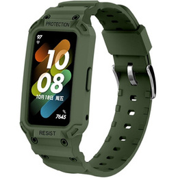 Pasek z Etui do Huawei Band 6 / Huawei Band 7, Zielony