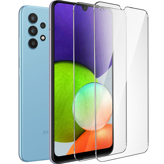 2x Szkło Hartowane do Samsung Galaxy A22 5G, ERBORD 9H Hard Glass, szybka