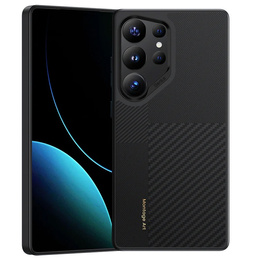 Etui BENKS Kevlar do Samsung Galaxy S25 Ultra, Montage Magnetic Armor Pro 600D B045, do MagSafe, czarne