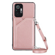 Etui Card Strap do Xiaomi Redmi Note 10 Pro / Pro Max - Rose Gold