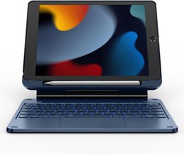 Etui z klawiaturą do iPad 10.2" 2021/2020/2019 (9/8/7 gen.), Dexnor Magnetic Keyboard Touchpad, niebieskie