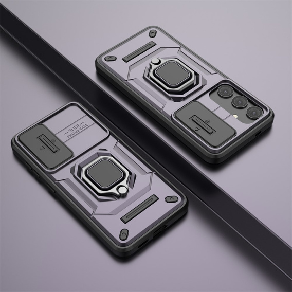 Etui KickStand Camera Lens do Samsung Galaxy S24, fioletowe