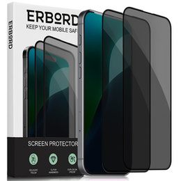 2x Szkło Prywatyzujące do iPhone 17 Pro / 17 / 16 Pro, ERBORD Anti-Spy Hartowane