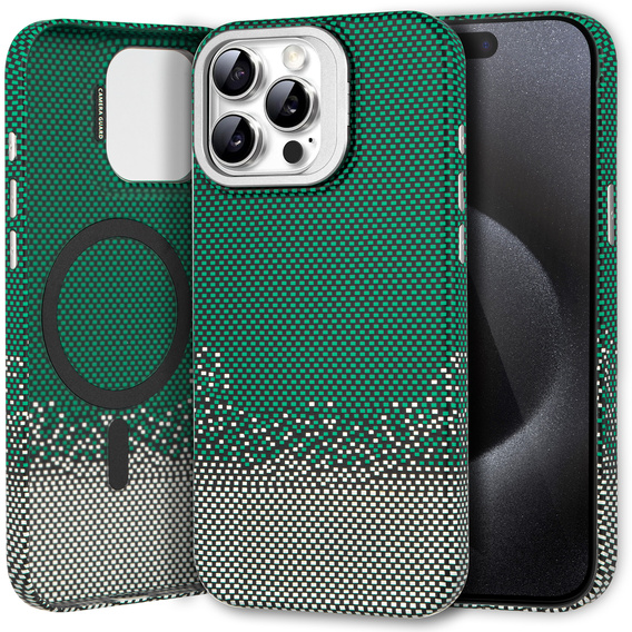 Etui do iPhone 15 Pro, Frame Kickstand, do MagSafe, Sand Green
