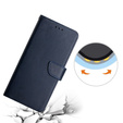 Etui z klapką do Samsung Galaxy A35 5G, Nappa Texture Wallet, niebieskie