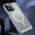 Etui magnetyczne MagGuard do iPhone 15 Pro Max, MagSafe, srebrne