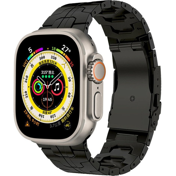 Bransoleta do Apple Watch 1/2/3/4/5/6/7/8/9/10/11/SE Ultra 1/2/3 42/44/45/46/49mm, Czarna