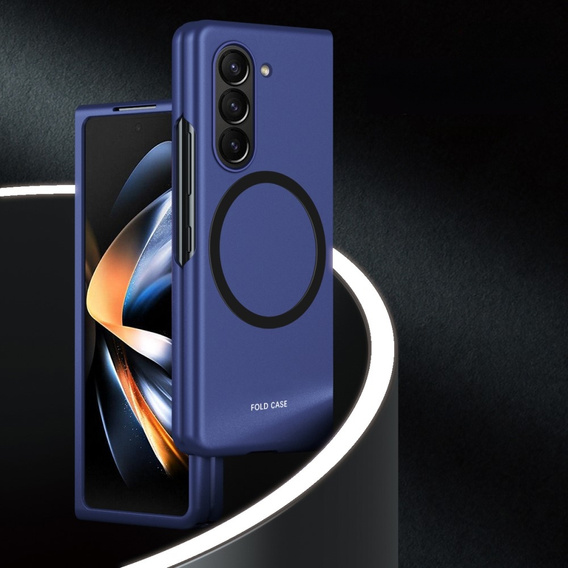 Etui Skin-touch do Samsung Galaxy Z Fold5 5G, MagSafe, niebieskie