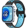 Pasek Silikonowy do Huawei Watch Fit 4 / 4 Pro / 3, Czarny / Niebieski
