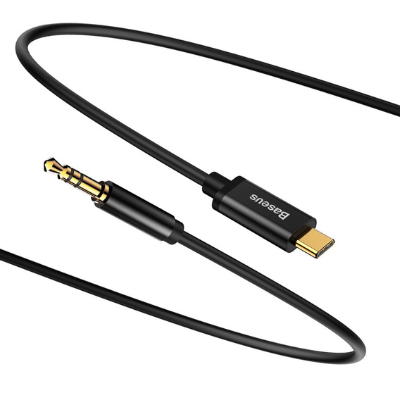 Baseus kabel audio Yiven M01 USB-C 3,5 mm 1,2 m - Czerwono-Czarny