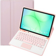 Etui z klawiaturą Bluetooth i touchpadem do Samsung Galaxy Tab A11+ – różowe