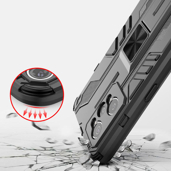 Etui do Realme GT 2 5G / GT Neo 2 / GT Neo 3T, Military kickstand z blaszką do uchwytu, czarne