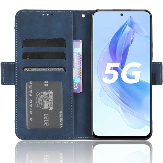 Etui z klapką do Honor 90 Lite 5G, Card Slot, niebieskie