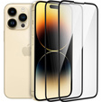 2x Szkło Hartowane do iPhone 14 Pro, ERBORD 3D pełne, szybka na cały ekran