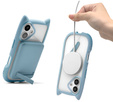 Etui do iPhone 16, do MagSafe, Cute Cat, niebieskie + Szkło na ekran