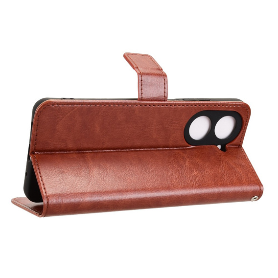 Etui z klapką do Xiaomi Redmi A5, Crazy Horse Wallet, brązowe