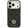 Etui GUESS do iPhone 17 Pro, 4G Strass Logo, do MagSafe, czarne